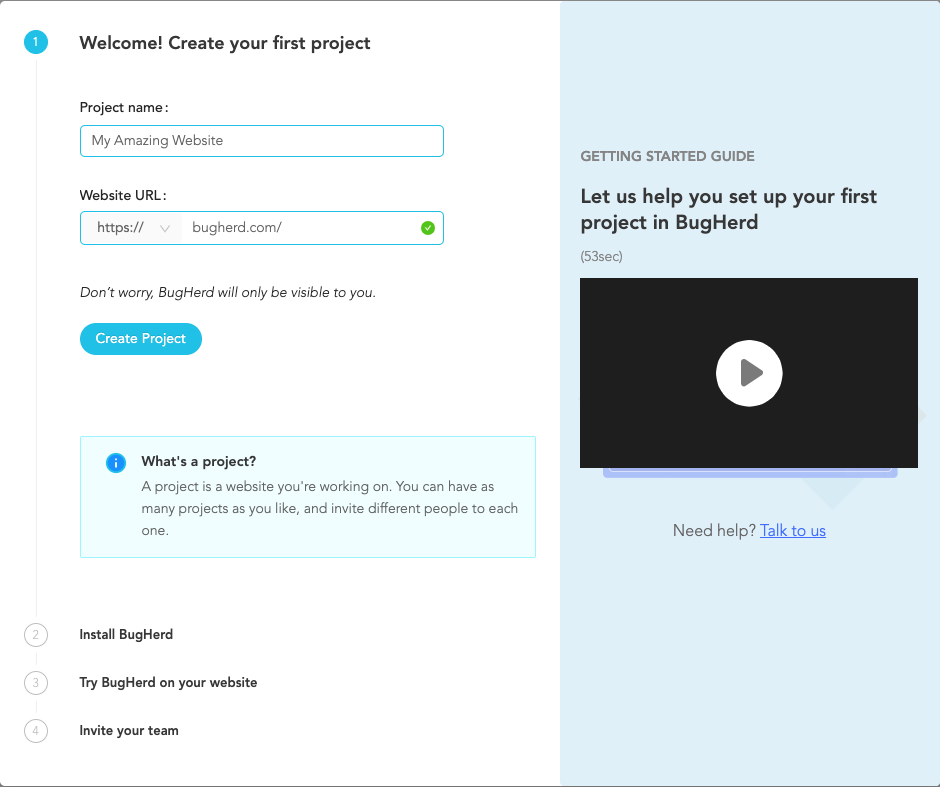Onboarding | BugHerd